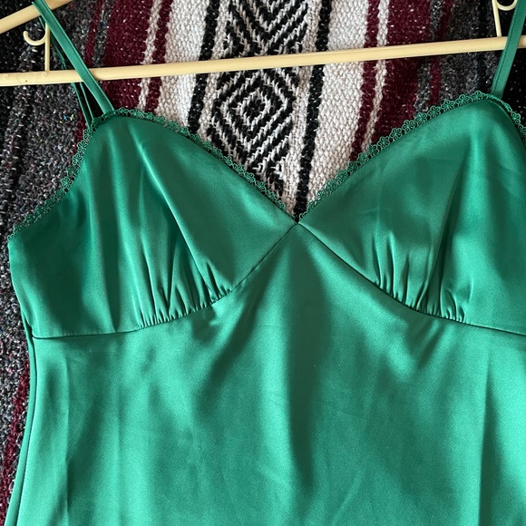 Aritzia Sunday Best Rae Dress - green midi slip spring summer dress - Picture 4 of 10